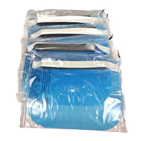 Krebs 4 Pk Safety Reusable Face Shields Protection Anti-Static Foam Hypoallerg.. - Picture 1 of 8